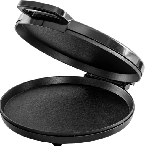 Courant Pizza Maker, 12 Inch Pizzas Machine, Electric Countertop Oven for Home or School, Non-Stick Plates, Black