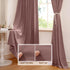 W52 L90, 2 StangH Mauve Rose Velvet Curtains for Bedroom, Nursery Girls Home Decor Room Darkening Thermal Insulated