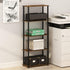 Furinno Turn-N-Tube 5-Tier Shelf Display Rack, Multipurpose, Amber Pine/Black