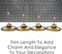 24 Count Tall Thin Metallic Gold Birthday Candles with Holders and Classy Cake Topper for Custom Cake