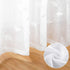 HOMEIDEAS White Sheer Curtains, 52 x 63 Inches, 2 Panels Embroidered Leaf Pattern Faux Linen for Windows