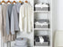 StorageWorks Closet Storage Bins, Trapezoid Fabric Bins and Organizing Baskets, Small, 3-Pack, Gray