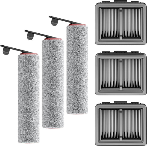 Replacement Vacuum Filters Roller Brushes Compatible with Dreame H12 Pro Wet Dry