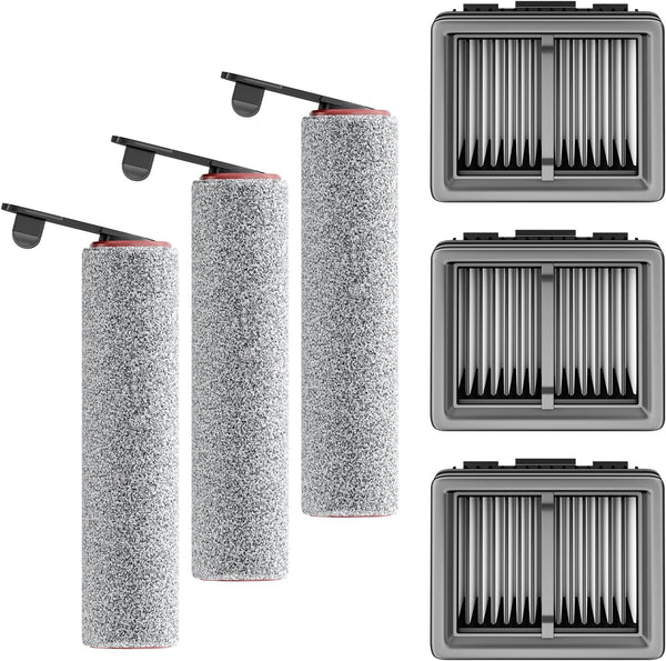 Replacement Vacuum Filters Roller Brushes Compatible with Dreame H12 Pro Wet Dry