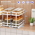 2 Pack 2 Mustorn Pull Out Spice Rack Organizer for Cabinet, Tier Metal Slide Out Seasoning Organizer and Storage Heavy