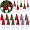 Skylety Gnome Ornaments Christmas Hanging Decor, Buffalo Plaid for Christmas Tree, Santa Gnome Plush Ornaments