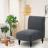 Armless Armless Grey,2PC) Accent Chair Cover Stretch Jacquard Accent Chair Covers Without Arms Washable Slipper Chair