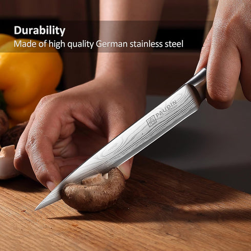 PAUDIN Utility Knife, 5 Inch Chef Knife, Ultra Sharp High Carbon Stainless Steel, Premium Gift Box