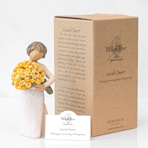 Willow Tree Good Cheer Figure - A Gift to Celebrate Friendships, Wishing You Sunny Days of Happiness