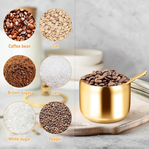 2 10 oz holoith Pcs Coffee and Sugar Dispenser with Tray - Sugar Bowl with Glass Lid and Spoon for Coffee Bar