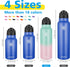 han's bottle 24 Oz, Sports Water Bottle - Straw Lid, Leak Proof, Vacuum Insulated Stainless Steel, Double Walled