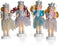 Ornativity Nutcracker Hanging Ornament Figures – Glittered Christmas Mini Wooden Small Ornaments Nutcrackers - 4 Pieces