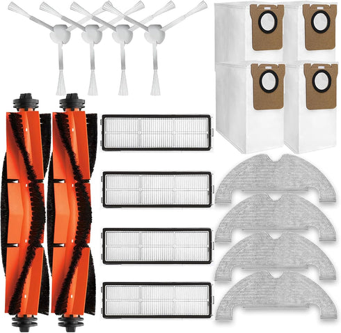 Replacement Parts Kit for Dreametech D10 Plus Robot Vacuum Cleaner, 18Pcs Accessories Including Brushes and Filters
