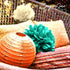 EpiqueOne 22-Piece Party Set - Tissue Paper Pom Poms in Mint, Ivory & Peach | Includes 12 Pom Poms, 6 Lanterns, 3