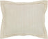 Better Trends Jullian Collection Standard Sham, 100% Cotton Tufted, Super Soft Lightweight, Ivory Bold Stripes