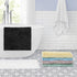 Laura Ashley Butter Chenille Bath Rug, Non Slip Shaggy Bathroom Mat for Tub and Sink - (20" x 34") Navy