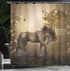 Ambesonne Mystic Shower Curtain - Horse in Roses Garden with Butterflies, Cloth Fabric Bathroom Decor Set, 69" W x 70" L