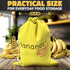13.8x10.6" Banana Storage Bag with Aluminum Lining - Banana Bags to Keep Bananas Fresh Longer, Nylon Banana Keeper