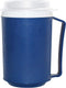 Rehabilitation Advantage Plastic Weighted Insulated Mug with Tumbler Lid (12oz), Blue