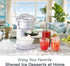 Elite Gourmet ESI1021 Snow Cone & Shaved Ice Maker, Refreshing Slushies, Margaritas, and Boba Drinks, White