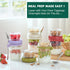 4 Pack 16 oz,Dual-Layer Danmu Overnight Oats Containers with Lids Yogurt Parfait Cups with Lids,Meal Prep Containers