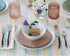 36 Inches 100% 14 36 Inch Summer Solino Home Linen Table Runner - Julia Pure Linen Multicolor Muted Pastel Stripe Table