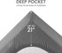 SLEEP ZONE Extra Long Twin Cooling Mattress Topper for College Dorm, Premium Zoned Cool Mattress Pad Cover