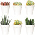Youngever 10 Pack 3 Inch Mini Plastic Planters - White Gardening Pots with Drainage for House Plants, Flowers, Herbs