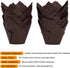 Nordic Paper 100pcs Large Brown Tulip Cupcake Liners for Baking, EU Parchment Paper Muffin Wrappers for Parties