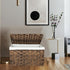 Storage Basket with Lid, 17.2 Gallon Wicker Storage Trunk with Handles, Handwoven Basket for Living Room