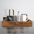 16x12x2.5 Countertop Mela Artisans Orchid Design Wooden Decorative Tray with Handles | Mango Wood Ottoman Tray |