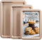 HONGBAKE Nonstick Cookie Sheets Set, Baking Sheet with Wider Grips, 3 Pack Half/Jelly Roll/Quarter Baking Tray,