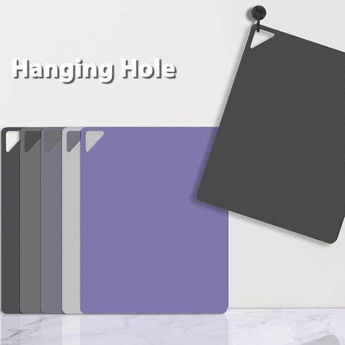 WK Plastic Cutting Boards Set of 5, Flexible Non-Slip Mats for Kitchen, Thin Cutting Sheets with Hole