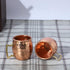 Buddha4all 2 Oz. Solid Copper Mini Moscow Mule Shot Mug Set, Copper Hammered Shot Glass Set (4)