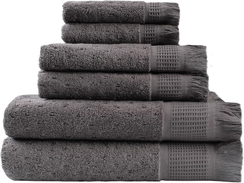 SOFE H&L | NADIAS Luxury Turkish Cotton Towel Set of 6 (2