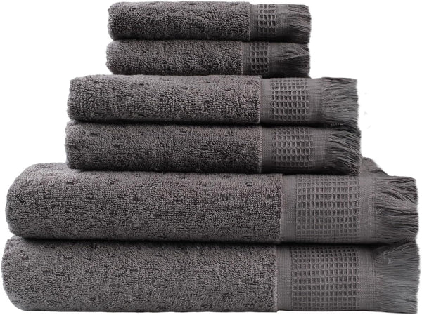 SOFE H&L | NADIAS Luxury Turkish Cotton Towel Set of 6 (2