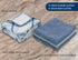 12 12 6PK 3X 3X S&T INC. Dish Cloths for Washing Dishes, Microfiber Cleaning Cloth for Home, Blue/Plaid, in. x in.