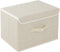 ENUMAIL Storage Boxes, Collapsible Storage Bins with Lids, Cotton and linen cloth Storage