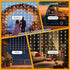 Patioman 70 Star Curtain Lights, Warm White Window Lights Stars Hanging Light with Remote Fairy Led Twinkle String