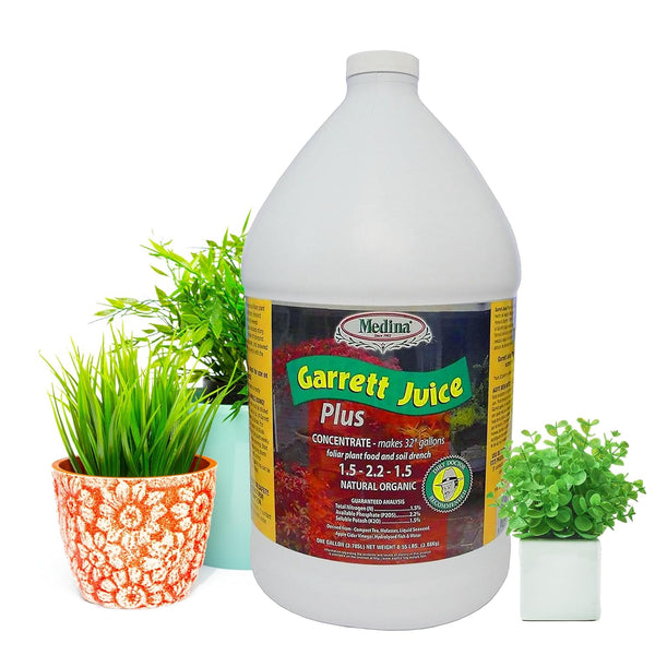Medina Garrett Juice Plus -Liquid Plant Food & Fertilizer for Houseplants, Lawn,