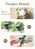 Rose Boutonniere for Men Wedding, Handmade White Corsage Feather Boutonniere for Formal Dinner Party Ceremony