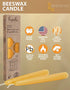 Hyoola 6" Beeswax Taper Candles, 6 Hour Burn Time, Yellow Beeswax Candles, 2 Pack