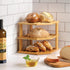 3 Countertop 10 10 9.5 Inch, Counter, Plate Organizer for Cabinet - Tier Bamboo Corner Shelf Cabinet Organizer