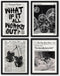 NaZaUK Retro Black And White Newspaper Poster Wall Art, What If It All
