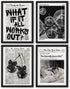 NaZaUK Retro Black And White Newspaper Poster Wall Art, What If It All