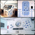 Happy Anniversary Cruise Door Magnets, Blue Silver Magnetic Decorations for Wedding Party, Refrigerator Decor