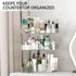 Countertop 3 Countertop Makeup Organizer Tier, Corner Bathroom Organizer with Toothbrush and Makeup Brush Holder