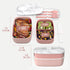 Bentgo Classic - Adult Bento Box, Stackable 3-Compartment Lunch Box with Removable Utensil Set, BPA-Free (Blush Marble)