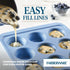 Farberware Nonstick Bakeware Muffin/Cupcake Pan, 12-Cup with Fill Lines, Blue