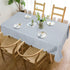 ShinyBeauty Premium Cotton Linen Tablecloth, 55"x55", Grey Solid with Handmade Tassel Trim, Elegant Farmhouse Decor